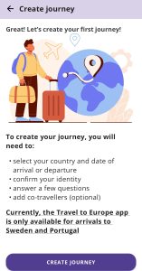 Travel to Europe aplikacija